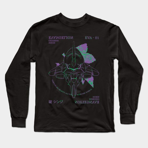 eva 01 - database Long Sleeve T-Shirt by estevom